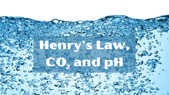 Henrys Law, and the amount of CO2 in a pool determines the pH