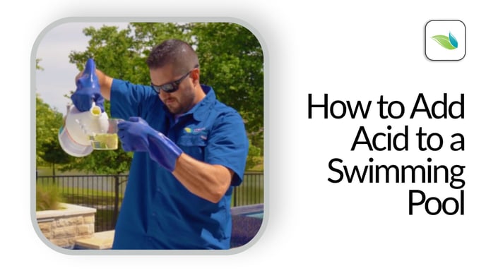 How to add acid into a swimming pool